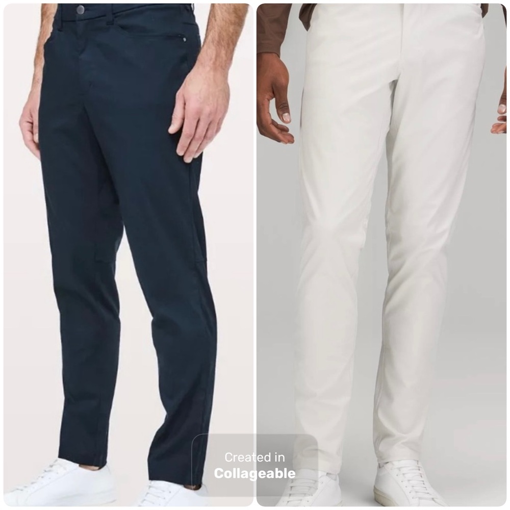 Two Pairs Of Lululemon ABC Slim-Fit
Pant 30x34 Warpstreme